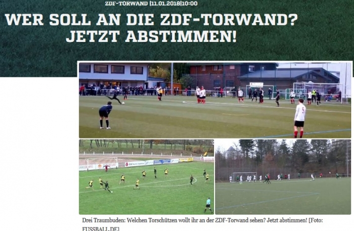 2. Platz für Sebastian bei der ZDF-Torwand-Wahl